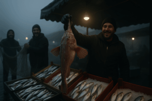 Kilosu bin TL ağırlığı 5 kilo olan balık ağlara takıldı: Tezgahlar şenlendi
