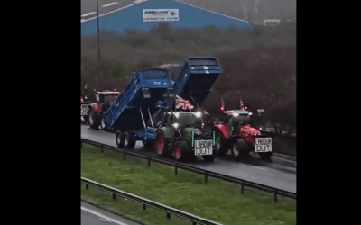 İngiltere'de çiftçiler hükümete karşı eyleme geçti