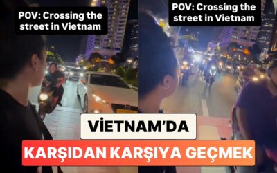 Vietnam&apos;da Yoğun Trafikte Karşıya Geçmeye Çalışan Kadının Videosu İzlerken Bile Gerilmemize Sebep Oldu