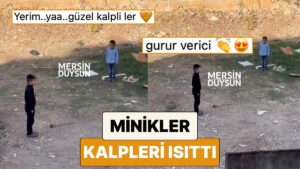 Mersin&apos;de AFAD&apos;ın İkaz Sirenini Yanlış Anlayan İki Çocuk Saygı Duruşunda Bulundu