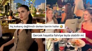 Fahriye Evcen&apos;in Katıldığı Etkinlikte Telefonundan Kocası Burak Özçivit&apos;i Gösterdiği İddiası X&apos;te Dile Düştü