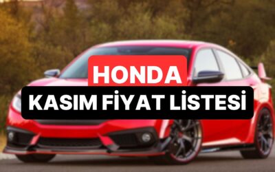 Kasım 2025 Honda Fiyat Listesi: Civic, Type-R, Jazz, CR-V ve HR-V Güncel Fiyatlar