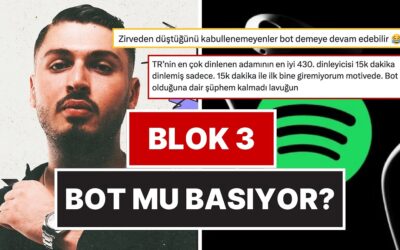 Blok3 Bot mu Basıyor? Spotify Türkiye&apos;de En Çok Dinlenen Sanatçı Olan Blok3 Tartışma Yarattı!