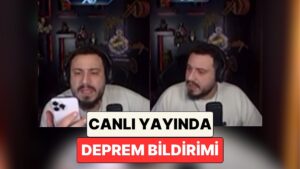 Canlı Yayında Deprem Bildirimi Alan Yayıncı Ataberk Doğan İzleyicilerini Önceden Uyardı ve Sakinleştirdi