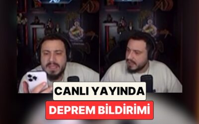 Canlı Yayında Deprem Bildirimi Alan Yayıncı Ataberk Doğan İzleyicilerini Önceden Uyardı ve Sakinleştirdi