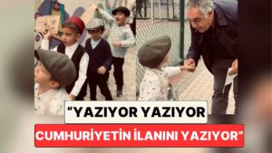 Ana Sınıfı Öğrencileri Dönem Kıyafetleri ile Cumhuriyetimizin İlanını Müjdeleyen Gazeteler Dağıttı