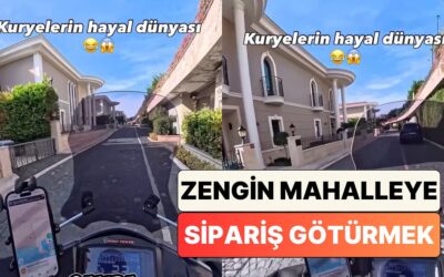 Zengin Bir Mahalleye Sipariş Götüren Kurye Gördüğü Evler ve Arabalar Karşısındaki Şaşkınlığını Paylaştı