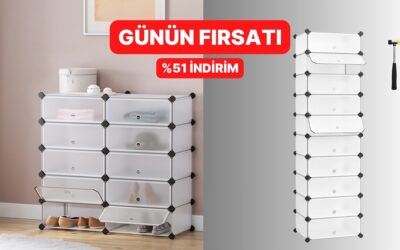 Günün Fırsatı: Çok Satanlarda Yer alan SONGMICS 10&apos;lu Ayakkabı Rafı İndirimde!