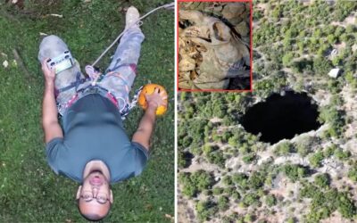 İçerik Üreticisi Ozan Kuşçu Burdur&apos;da Derinliği 90 Metre Olan Obruğa İndi