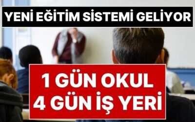 1 Gün Okul 4 Gün İşyeri! Milli Eğitim, Eğitimim Sisteminde Yeni Modeli Hazırlarken Yeni Öneri Geldi
