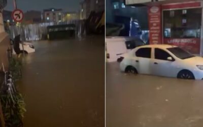 İstanbul’u Kuvvetli Yağış Vurdu: Sultangazi’de Araçlar Yolda Kaldı