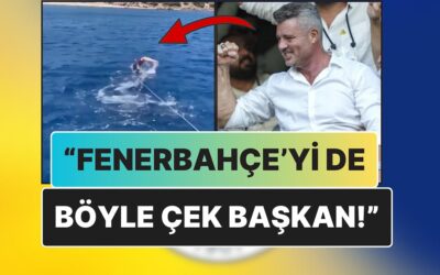 Yeni Başkan Sadettin Saran&apos;ın Bozulan Botunu Yüzerek Karaya Çektiği Görüntüler Yeniden Gündem Oldu