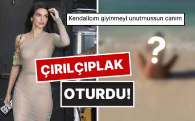 Cesur Pozlar Vermeyi Seven Kendal Jenner&apos;in Plajdaki Üstsüz Pozu Sosyal Medyada Gündem Oldu!