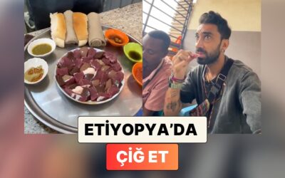 Etiyopya&apos;yı Gezen Bir Türk Kendisine İkram Edilen Çiğ Eti Denediği Anları Paylaştı