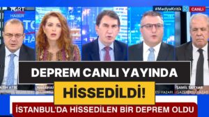 6.1 Büyüklüğündeki Deprem TGRT Haber Stüdyosunda Canlı Yayında Hissedildi!