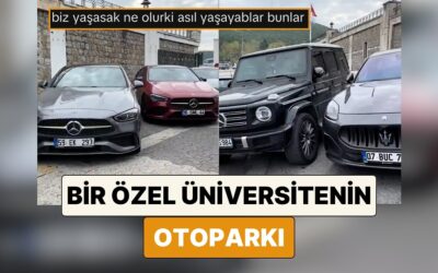 Galeri Gibi: İstanbul&apos;da Bir Özel Üniversite&apos;nin Otoparkındaki Araçlar Sosyal Medyada Viral Oldu