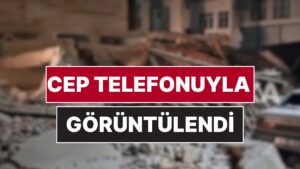 Sındırgı'da Meydana Gelen 6.1 Büyüklüğündeki Depremde Bir Binanın Yıkım Anı Kameraya Yansıdı