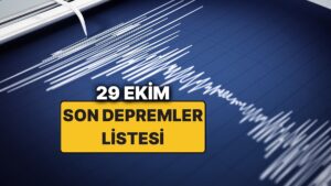 29 Ekim 2025 Son Depremler Listesi: Deprem mi Oldu?
