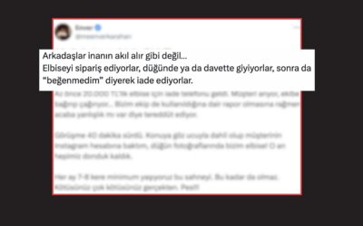 X Kullanıcısı İsyan Etti: Binlerce Liralık Elbiseleri Giyip &quot;Beğenmedim&quot; Diyerek Ücreti Geri İstiyorlar