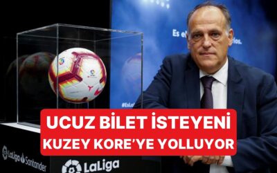 La Liga Başkanı Yüksek Fiyatları Eleştirenlere &quot;Kuzey Kore&apos;de Yaşayın&quot; Dedi