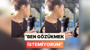 Durakta Video Çeken Bir Sosyal Medya Kullanıcına Bir Kadın "Ben Gözükmek İstemiyorum" Diyerek Tepki Gösterdi
