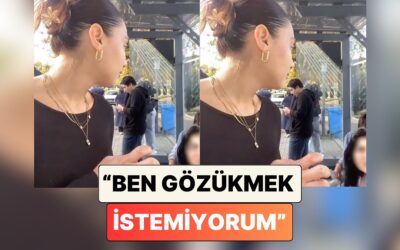 Durakta Video Çeken Bir Sosyal Medya Kullanıcısına Bir Kadın "Ben Gözükmek İstemiyorum" Diyerek Tepki Gösterdi