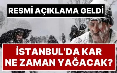 AKOM’dan Kar Yağışı Açıklaması Geldi: İstanbul’da Ne Zaman Kar Yağacağı Belli Oldu