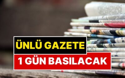 Yarım Asırlık Gazete Artık Sadece Cumartesi Günleri Basılacak