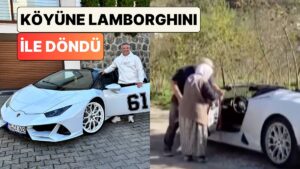 Almanya&apos;da Yaşayan Bir Gurbetçi En Büyük Hayalini Gerçekleştirerek Köyüne Lamborghini ile Döndü