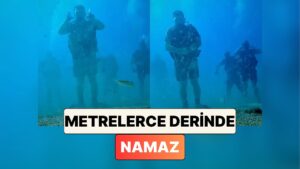Sakarya Serdivan Sualtı Grubu Üyeleri Fethiye&apos;nin Sarıyarlar Koyu&apos;nda Metrelerce Derinlikte Namaz Kıldı