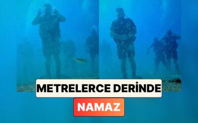 Sakarya Serdivan Sualtı Grubu Üyeleri Fethiye&apos;nin Sarıyarlar Koyu&apos;nda Metrelerce Derinlikte Namaz Kıldı