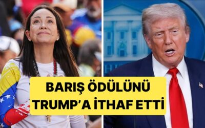 Trump&apos;ın Hayalindeki Barış Ödülünü Kazanan Machado, Ödülü Trump&apos;a İthaf Etti