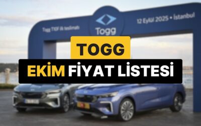 Ekim 2025 Togg Fiyat Listesi: Togg T10X ve T10F Güncel Fiyatlar 2025