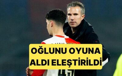 Robin van Persie Oğlunu Gol Umudu Olarak Oyuna Alınca Eleştiri Yağmuruna Tutuldu