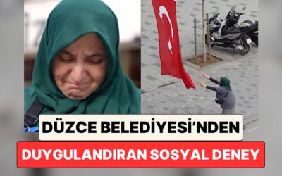 Düzce Belediyesi&apos;nin 29 Ekim Cumhuriyet Bayramı İçin Gerçekleştirdiği Sosyal Deney Duygulandırdı