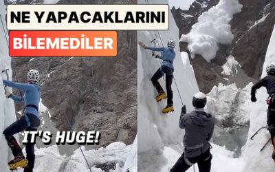 Tırmanma Sırasında Çığ ile Karşılaşan Dağcıların Ne Yapacaklarını Bilemedikleri Anlar