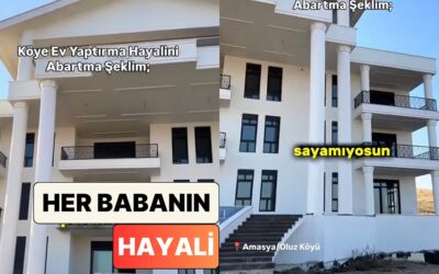 Amasya&apos;da Köye Ev Yapma Hayalini Abartan Bir Vatandaş Köyüne Saray Yaptırdı