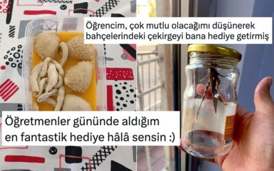 Öğretmenler Günündeki Hediyelerinde Yaratıcılıkta Sınır Tanımayarak Gülümseten Öğrenciler