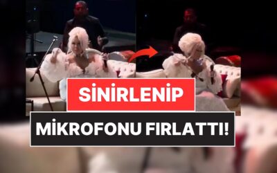 Bülent Ersoy Kayseri Konserinde Bir Anda Celallendi, Mikrofon Standını Yere Fırlattı!