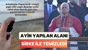 &quot;Papa İznik&apos;e Büyü Yaptı&quot; Söylemlerinin Ardından Bir Kişi Ayin Yapılan Yerleri Sirke ile Temizledi