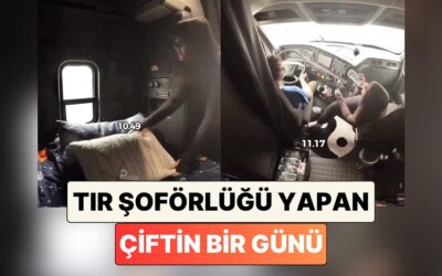 ABD&apos;de Birlikte Tır Şoförlüğü Yapan Çift Tırda Geçirdikleri Bir Günü Paylaştı