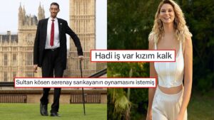 Dünyanın En Uzun Adamı Sultan Kösen’in Hayatının Film Olacağı Açıklanınca Farah ve Serenay Esprileri Coştu