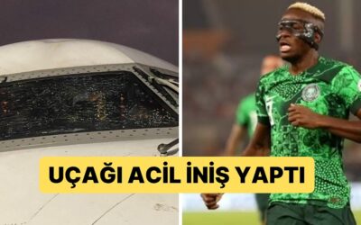 Galatasaraylı Osimhen&apos;in Yer Aldığı Nijerya Kafilesinin Uçak Camı Havada Çatladı