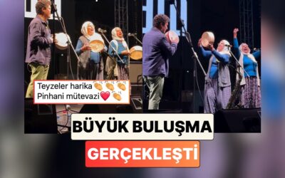 &quot;Dünyadan Uzak&quot; Şarkısıyla Meşhur Olan Delbekçi Teyzeler Pinhani&apos;nin Fethiye&apos;deki Sahnesine Konuk Oldu