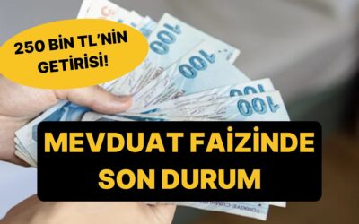 Mevduat Faizleri Netleşti: İşte 250 Bin TL'nin Aylık Getirisi!