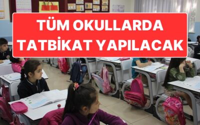 MEB Açıkladı: Pazartesi Günü Tüm Okullarda Tahliye Tatbikatı Yapılacak