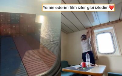 Kaptan Eşiyle Birlikte 100 Gün Gemide Kalacak Olan Kadın Kamarasını Paylaştı