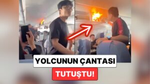Havada Korku Dolu Anlar: Hangzhou – Seul Seferini Yapan Uçakta Bir Yolcunun Çantası Tutuştu