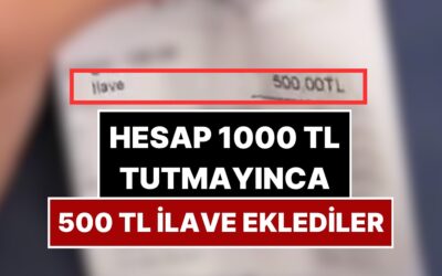 Şok Eden Adisyon: Bin Liranın Altındaki Siparişe 500 TL Eklediler