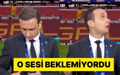 TRT Spor Muhabiri Aniden Çalan Şampiyonlar Müziğine Böyle Tepki Verdi